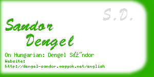 sandor dengel business card